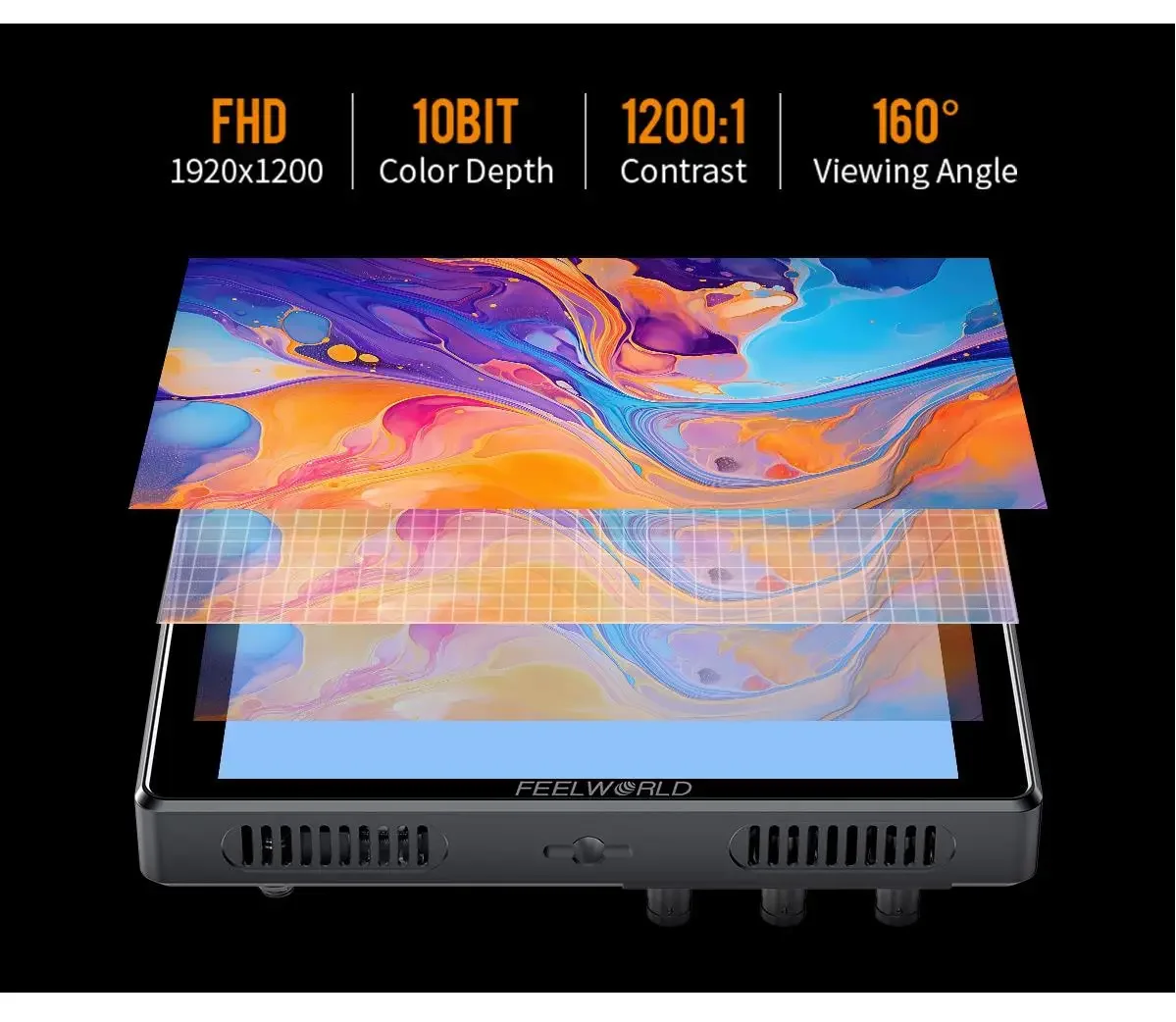 S7 12G-SDI HDMI2.0 Camera Field Monitor 7 inch 4K HDMI HDR/3D LUT 16:10 IPS Pane