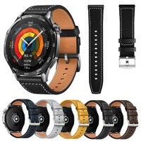 20mm 22mm Leather Strap For HUAWEI WATCH GT 5 Pro 46mm Band GT5 GT4 46mm GT 2 2e 3 Pro 42mm Watchbands Smart Watch 2024 Bracelet