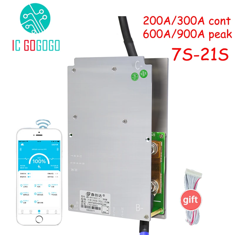 Smart Bms Lifepo4 16s 48v 200a Smart Bms 13s 48v Bluetooth Battery