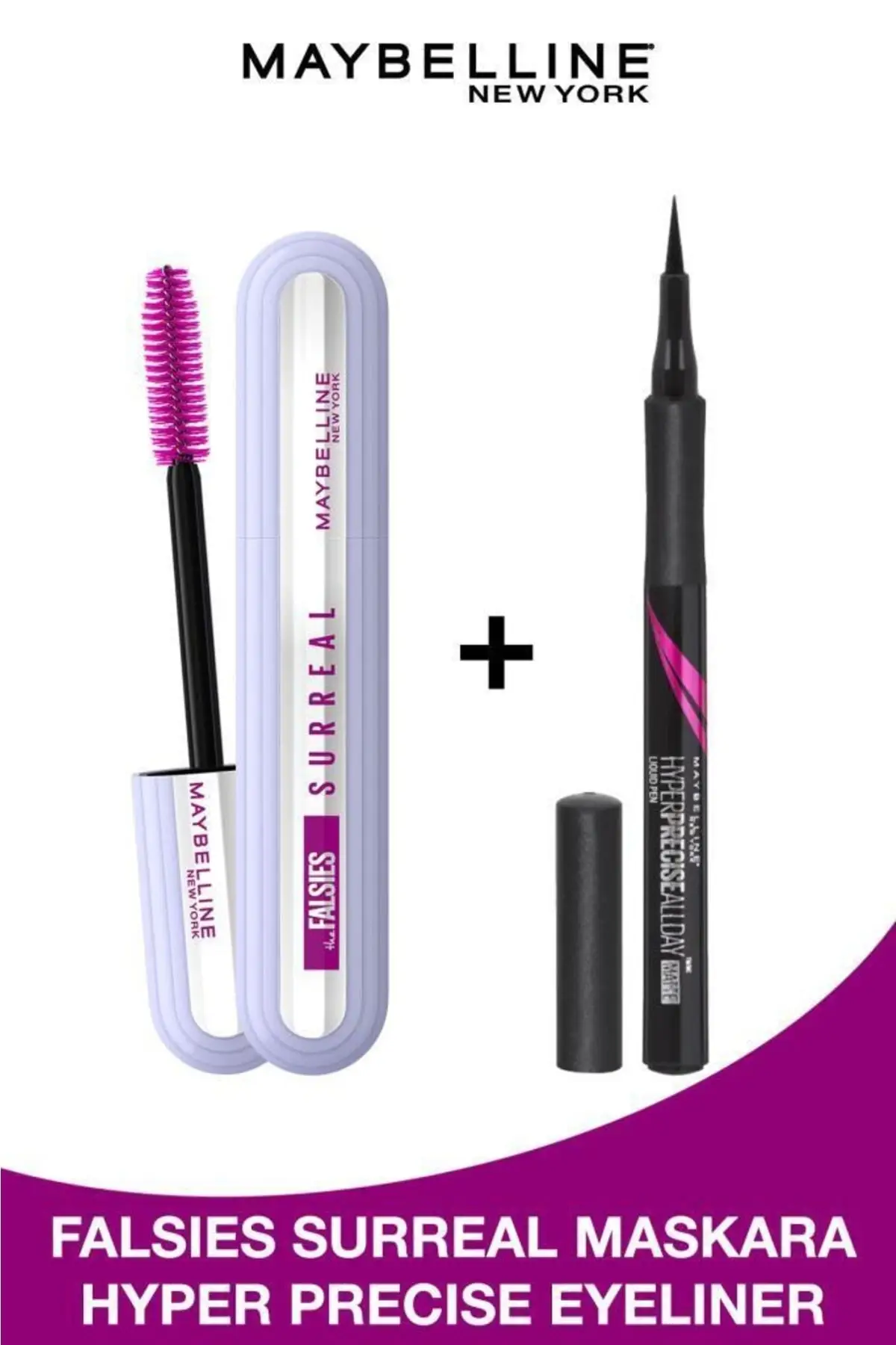 

Falsies Surreal Mascara & Hyper Precise All Day Eyeliner - 701 Matte Onyx Matte Black Makeup Kit Cosmetic Personal Care