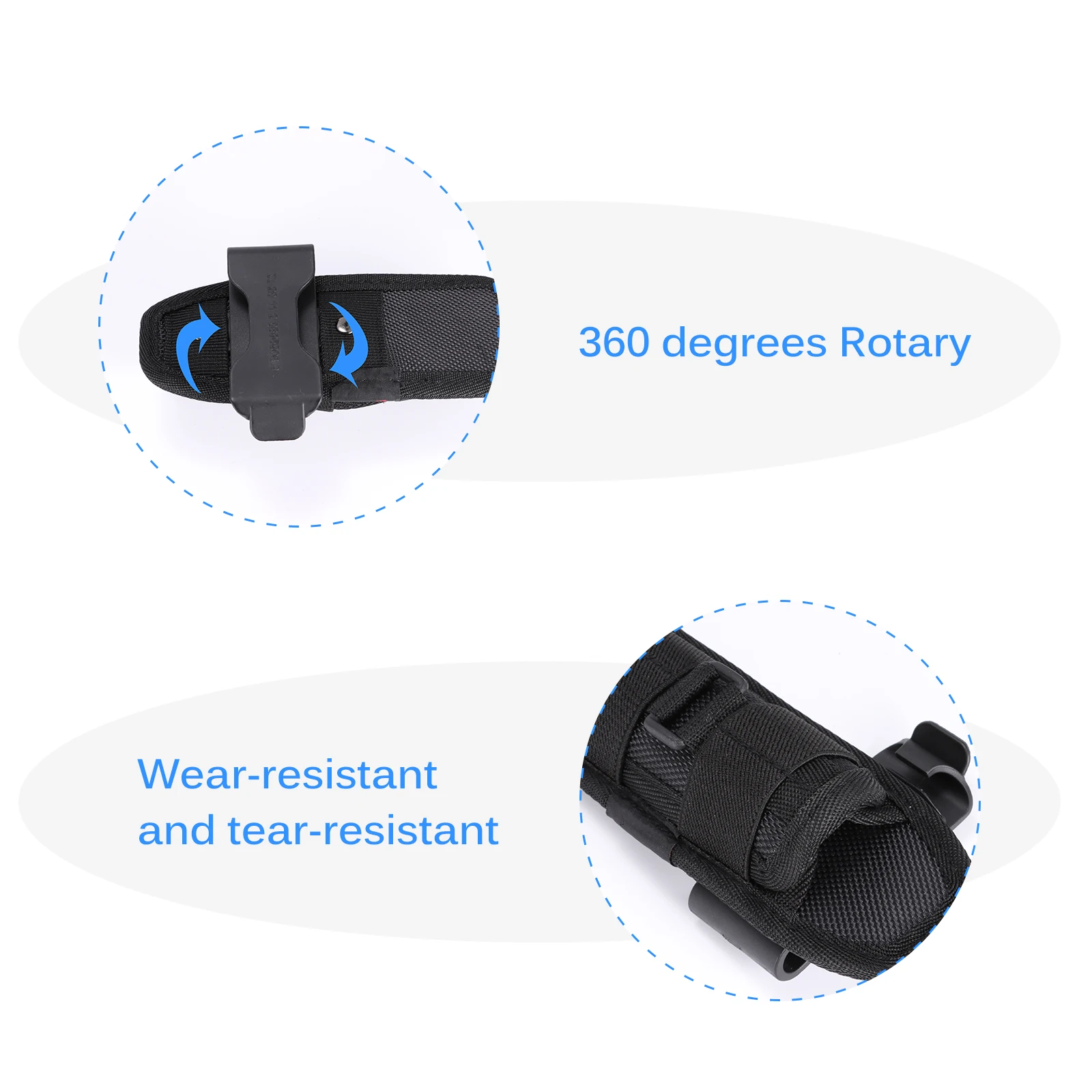 Tactical Flashlight Pouch 360 Degree Holster Rotary Torch Case Belt Torch Bag Durable Hunting Lighting Accessory Survival Kits - Image 6