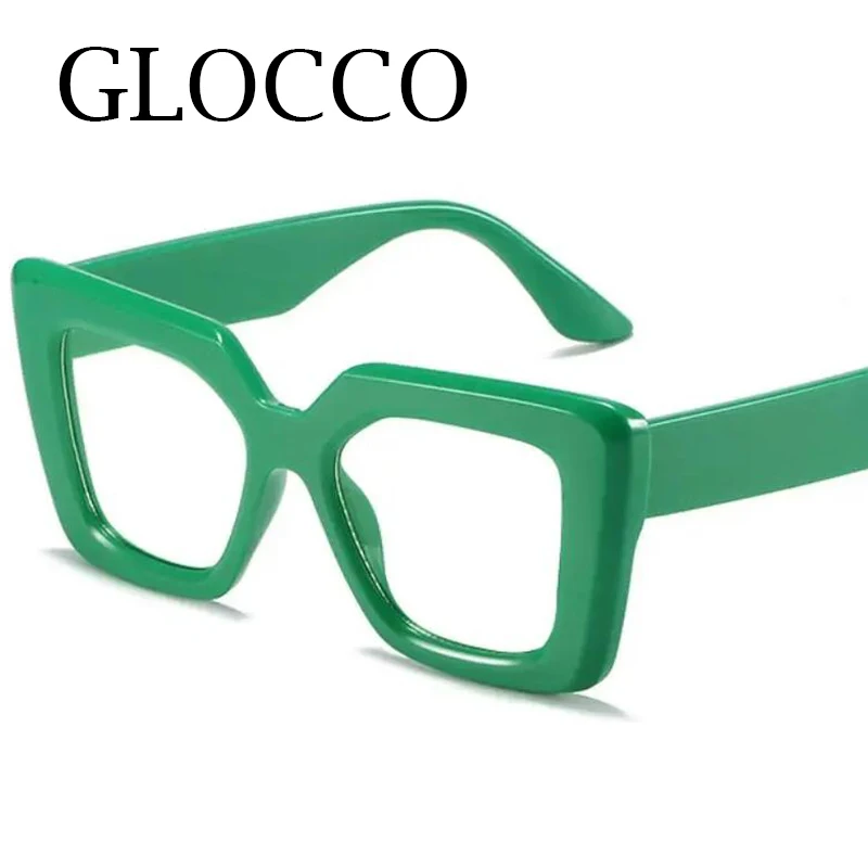 Fashion Clear Square Reading Glasses Women Luxury Oversized Eyeglasses Trending Anti Blue Light Leopard Pink Glasses Frame +1.25 3