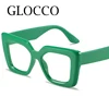 Fashion Clear Square Reading Glasses Women Luxury Oversized Eyeglasses Trending Anti Blue Light Leopard Pink Glasses Frame +1.25 3