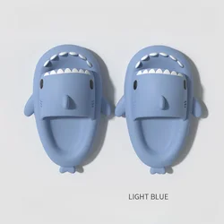 Cartoon Shark Slippers - Unisex Summer Fashion Slides - 36-37 (Blue)