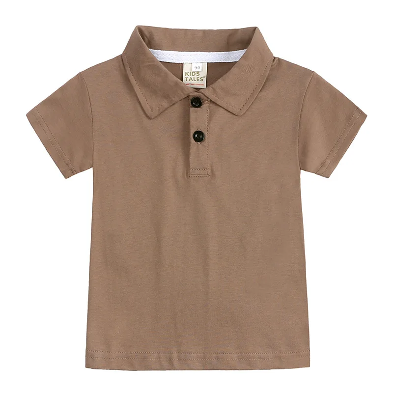 newborn baby clothing set Children's polo shirt boys baby clothes summer lapel short-sleeved T-shirt girls clothes shorts solid color cotton two-piece set baby shirt clothing set