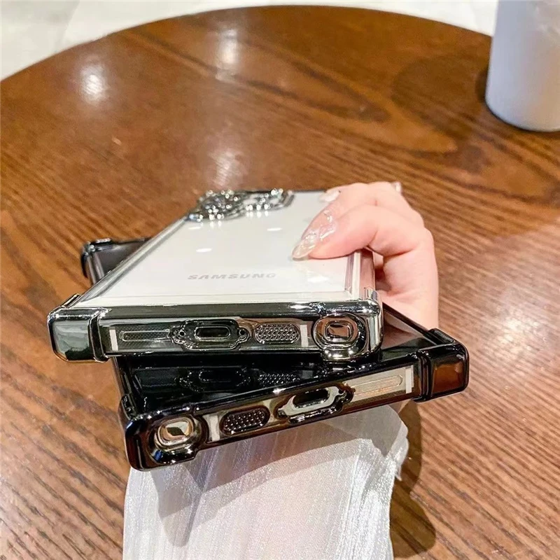 Luxury Transparent Plating Frame Phone Case - Premium Protective Cover