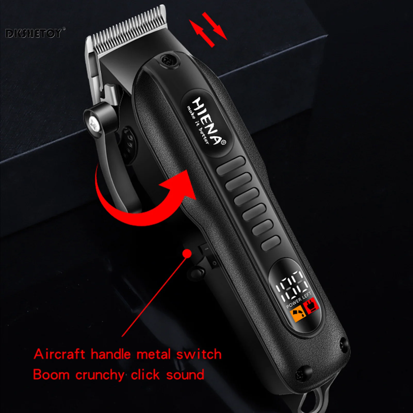 HIENA Professional Barber Clippers HYN-222 Low Noise Electric Clipper home appliance hair cutting Wet And Dry haircut_voghion.com