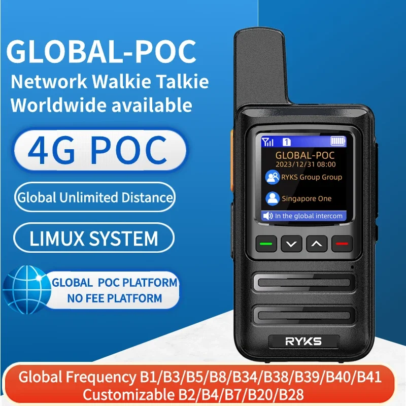 

4G full band two way radio MINI Sim card global-intercom phone outdoor Ham walkie talkie long range 5000km pair (no fee) plartfr