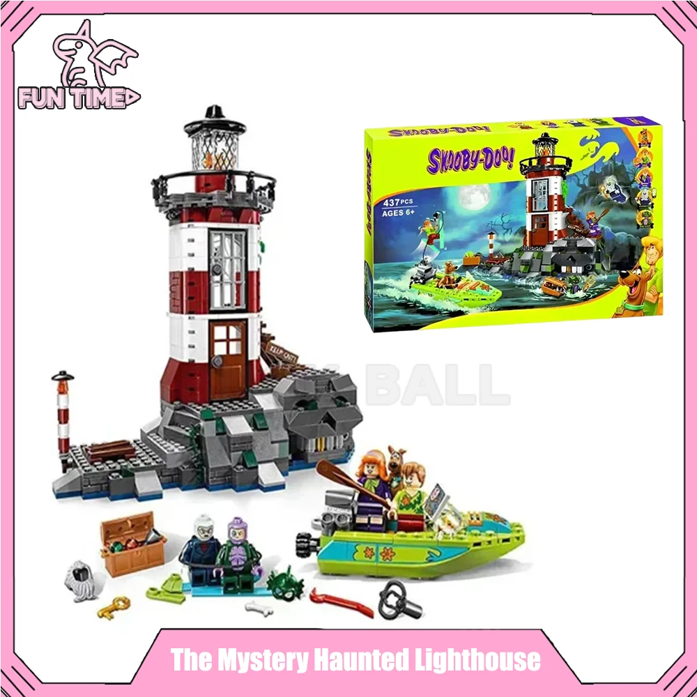 

437pcs Scooby 10431 The Mystery Haunted Lighthouse Building Block Scooby Action Figurine Collection Terror Build Block Toy Gift