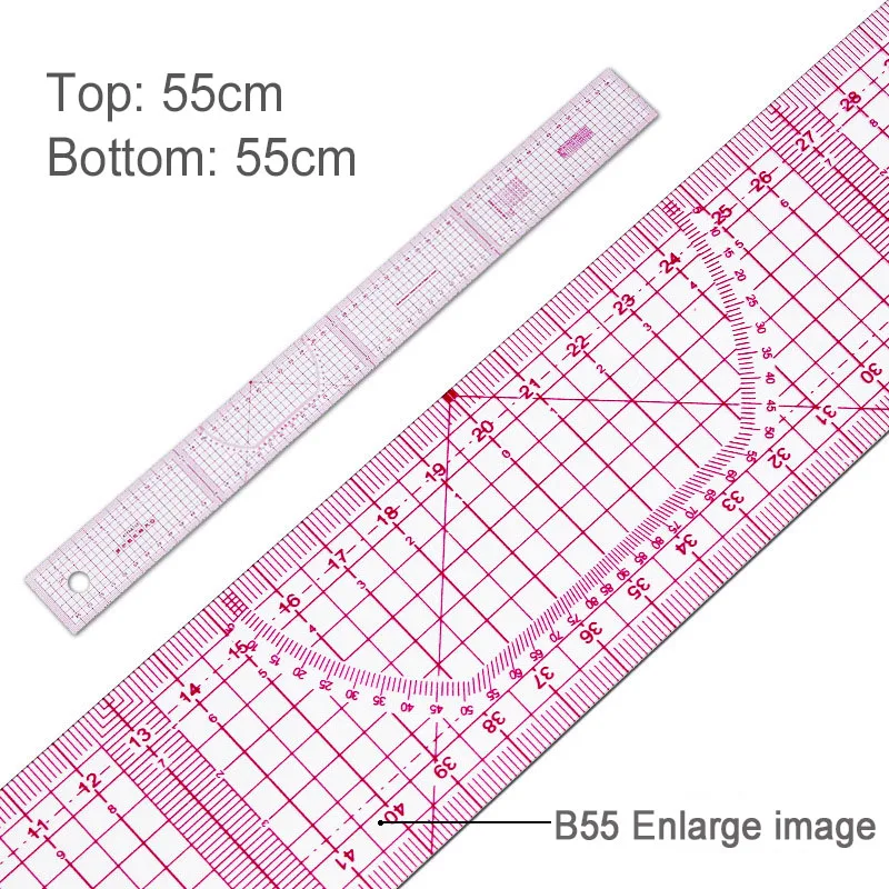 Sewing Tool 1Pcs Accessory Transparent Metric Straight Tailor Ruler Measuring For Fabric Patchwork Cloth Cutting Quilting Rulers 