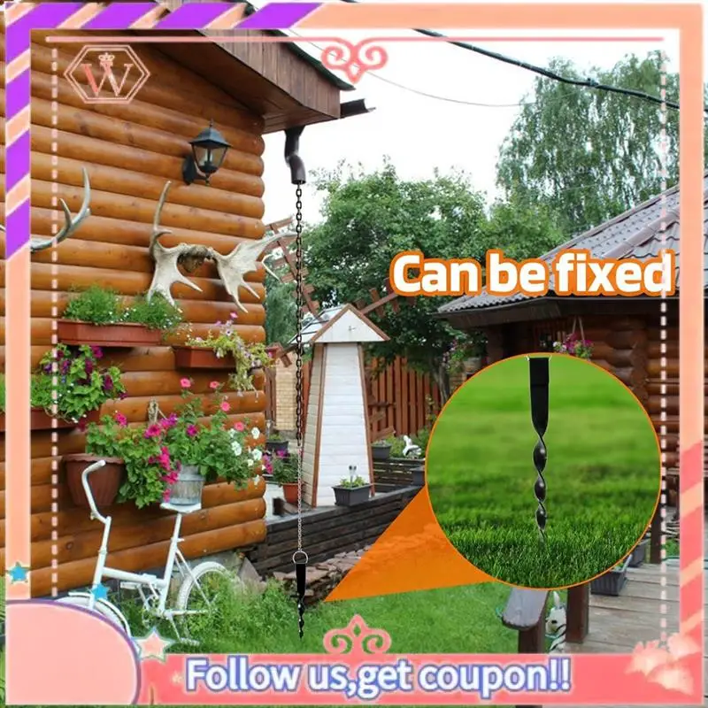 Upgraded Rain Chain Hook Rain Chain Anchor, Garden Gutter Positioner, Retainer For Installation