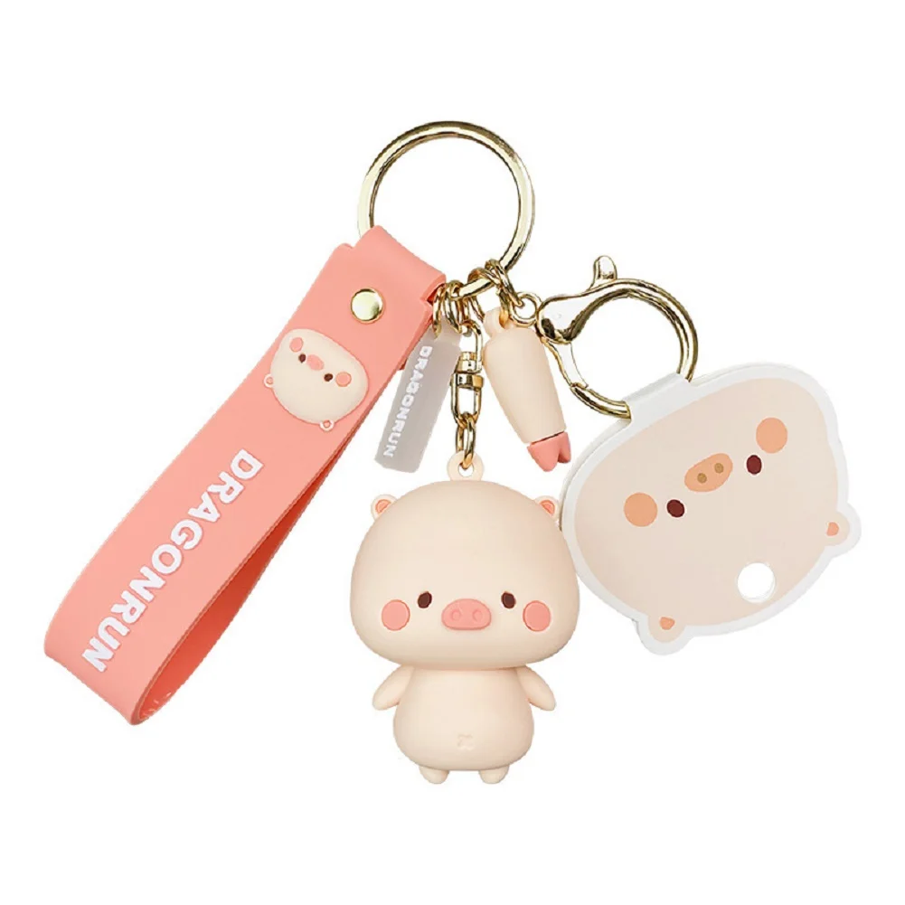 

Cartoon Piggy Doll Car Keychain Pendant Creative Couple Exquisite Bag Key Chain