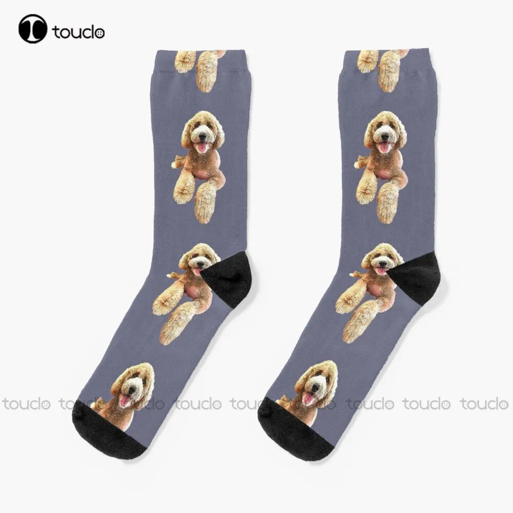 

Labradoodle Cute Cartoon Dog Socks Cotton Socks Personalized Custom Unisex Adult Teen Youth Socks Custom Gift Streetwear Funny