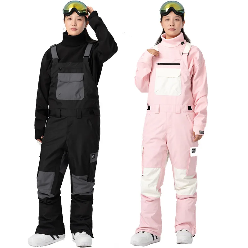 

Snow Pants Windproof Waterproof Women Winter Outdoor Men Breathable Ski Pants Overalls Sports Jumpsuit Skiing Snowboard Clothes