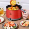1.8L Electric Hot Pot with Steamer Hotpot Ramen Cooker  Rice Cooker Mini Cooking Machine for Kitchen Home Office 3