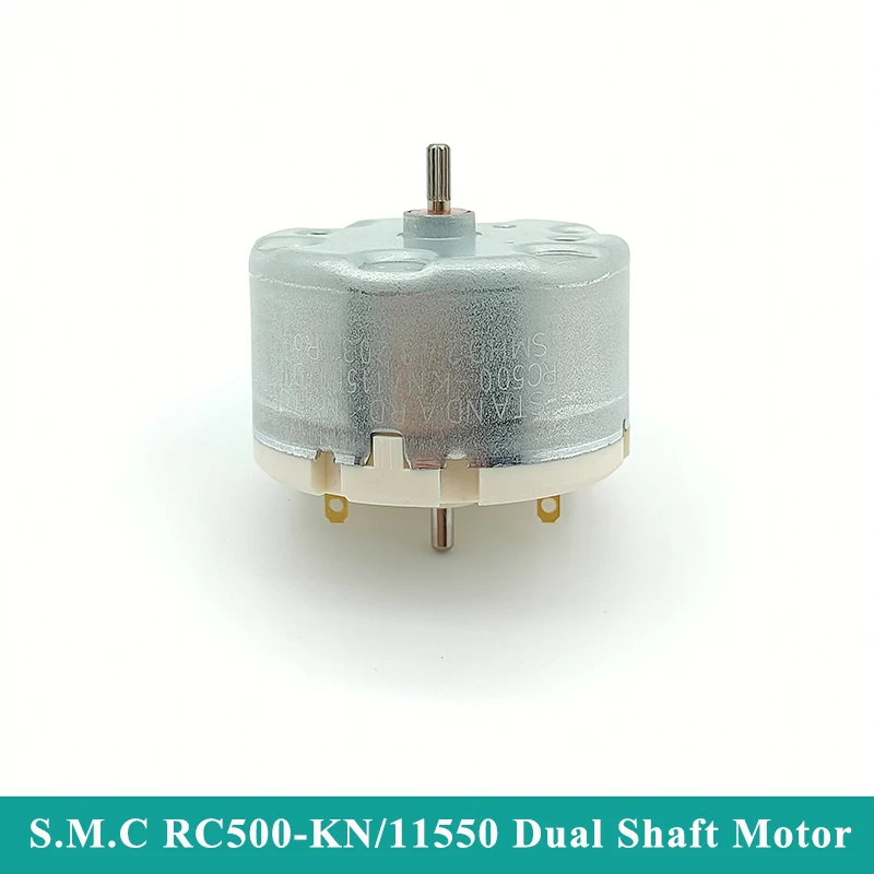 S.M.C Motor RC500-KN/11550 Micro 500 Motor Dual Shaft DC 5V 6V 9V 12V 5150RPM Mini 32mm Rodada do Eixo Motor DIY Varrer Robô