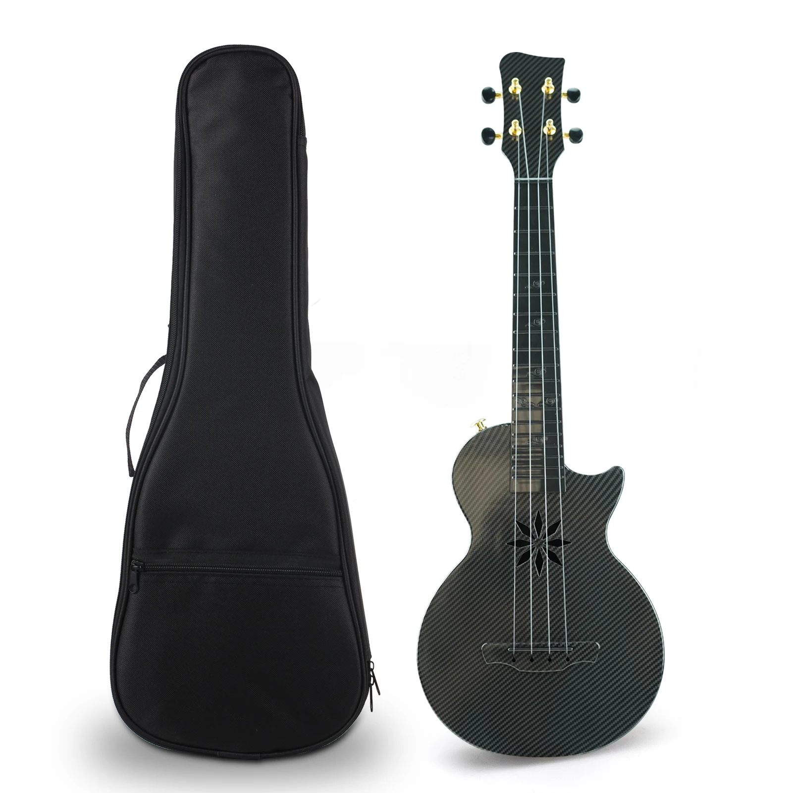 

25-inch Ukulele Portable 4 Strings Carbon Fibre Ukulele Carrying Bag Beginners Adults Teenagers Professional Stringed Instrument