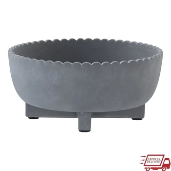 Ceramic Scalloped Planter Stand 1