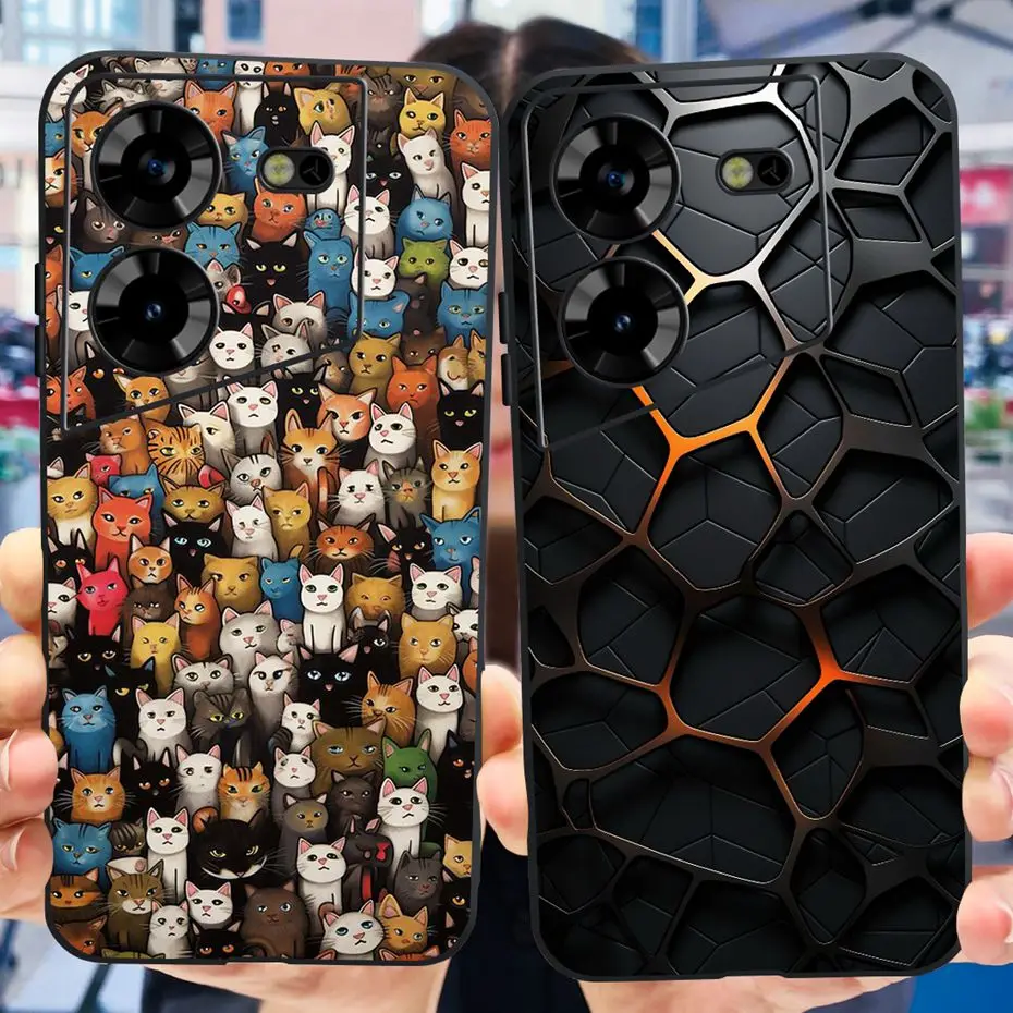 Cool Dragon Pattern Phone Case | Soft TPU Black Silicone Cover