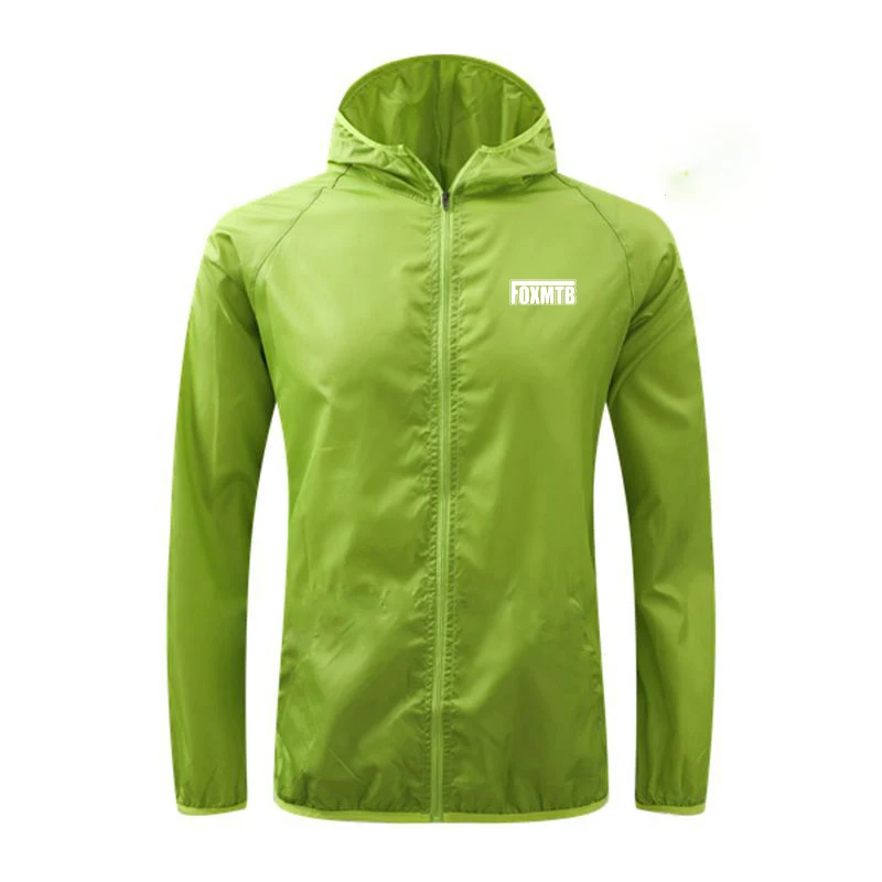 Summer Men Windproof Waterproof Cycling Jacket FOXMTB MTB Cycle Long Sleeve Windbreaker Anti-UV Mountain Bike Downhill Clothing