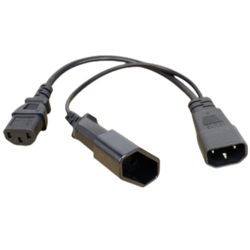 Y Ÿ ø  ڵ, IEC320 3  C14- C13 + 2 Ȧ, EU 4.0mm   AC  ڵ 0.3m
