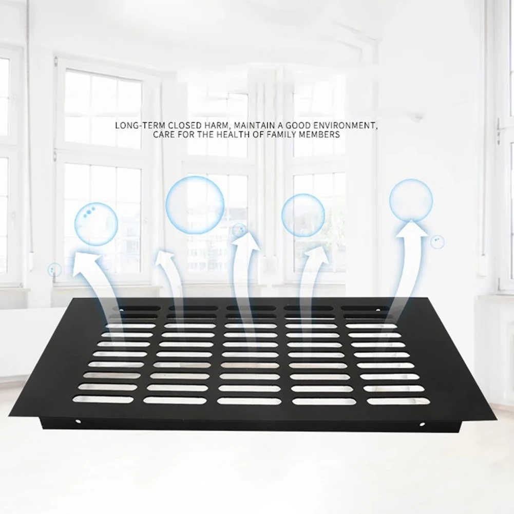 Ventilation Grille Air Vent Grille 150-400mm 1pc Black Duct Mutil-Size Rectangular Ventilation Cover