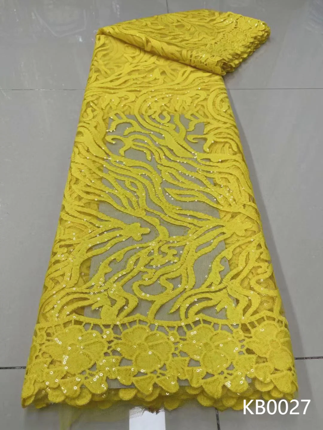 

Yellow Cord Lace Fabric with Sequins White Lace Fabric Nigerian Fabric 5 Yards Sequins Cord Tulle Lace for Cloth Sewing KB0027