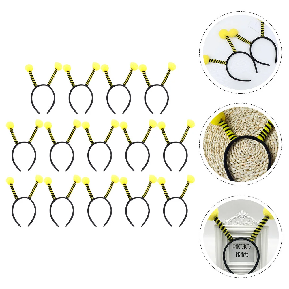 

14Pcs Bee Antenna Hair Bands Bee Hair Hoops Cosplay Photo Props Party Favors