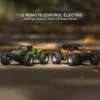 RC Car 1:32 Scale Remote Control Truck 20KM/H High-Speed Monster Truck Skid Tires Crawler Toy All Terrain Simulate Real Racing 2