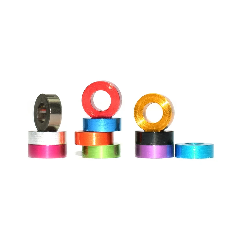 10-20pcs/lot Aluminum flat washer M3 M4 M5 M6 M8 M10 Multi-Color colourful Anodized Aluminum Flat Gasket washer for RC part aluminum flat washer