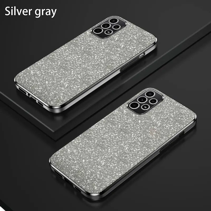 Luxury Gradient Glitter Plating Silicone Back Cover Case