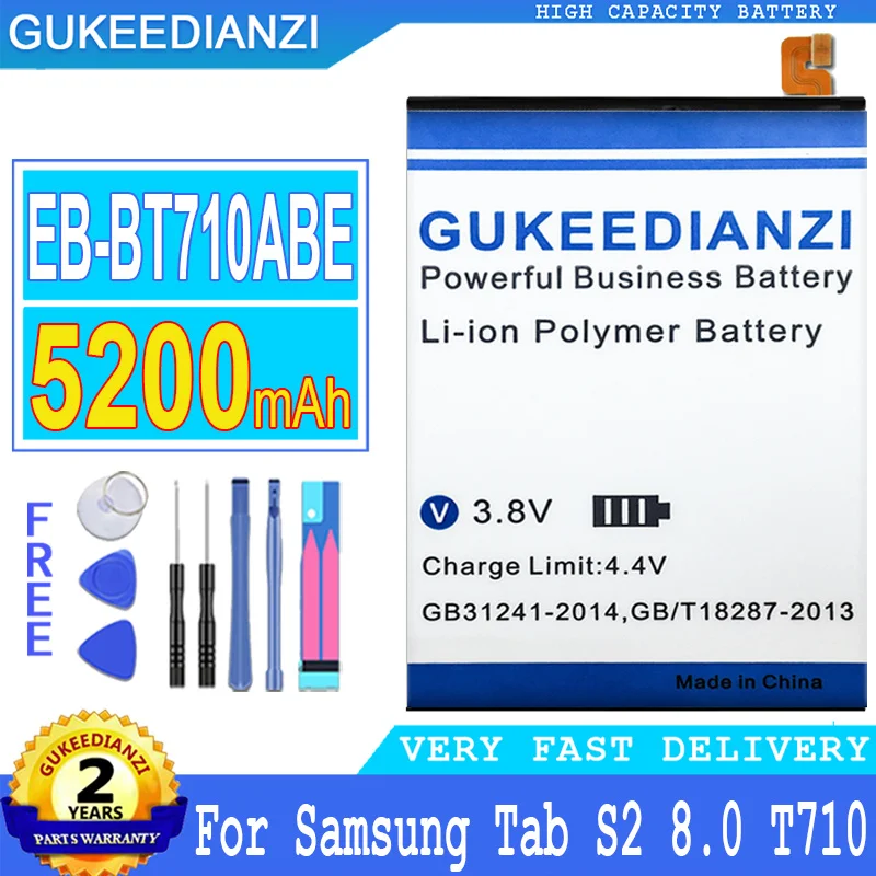 Bateria 5200Mah Batteria Ad Alta Capacità Eb-Bt710Abe Per Samsung Galaxy Tab S2 8.0 Sm-T710 T715 T715C T719C Batteria Di Alta Qualità