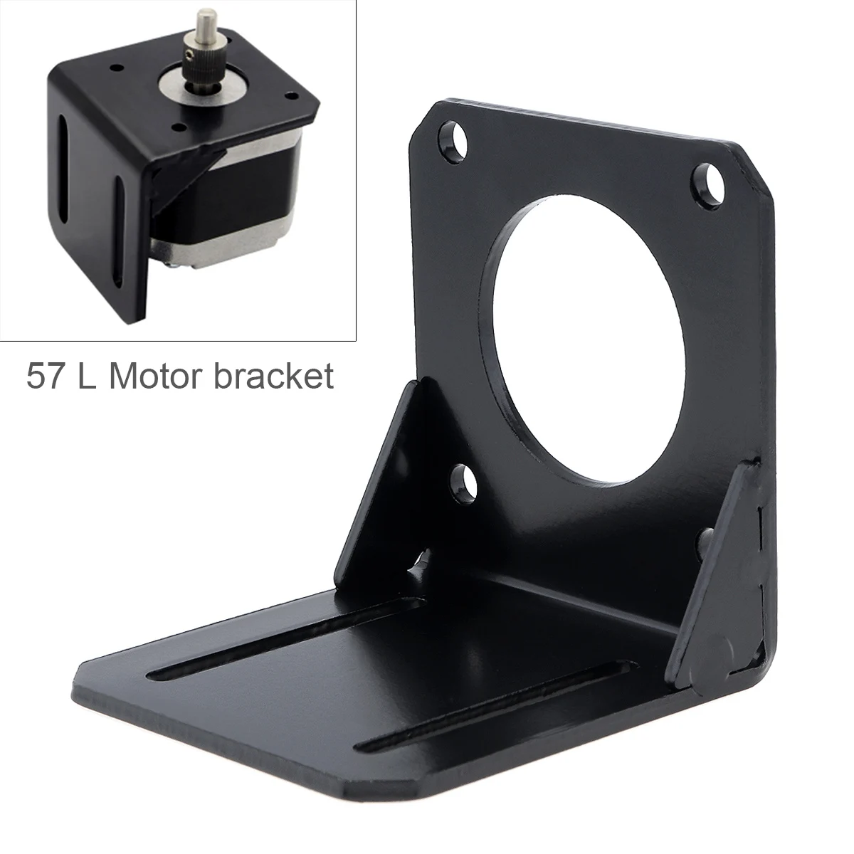 

L-shaped Metal Base Fixed 57 Stepper Motor Mount Bracket NEMA23 L Shaped Mounting Metal Base Holder Mount Accessories