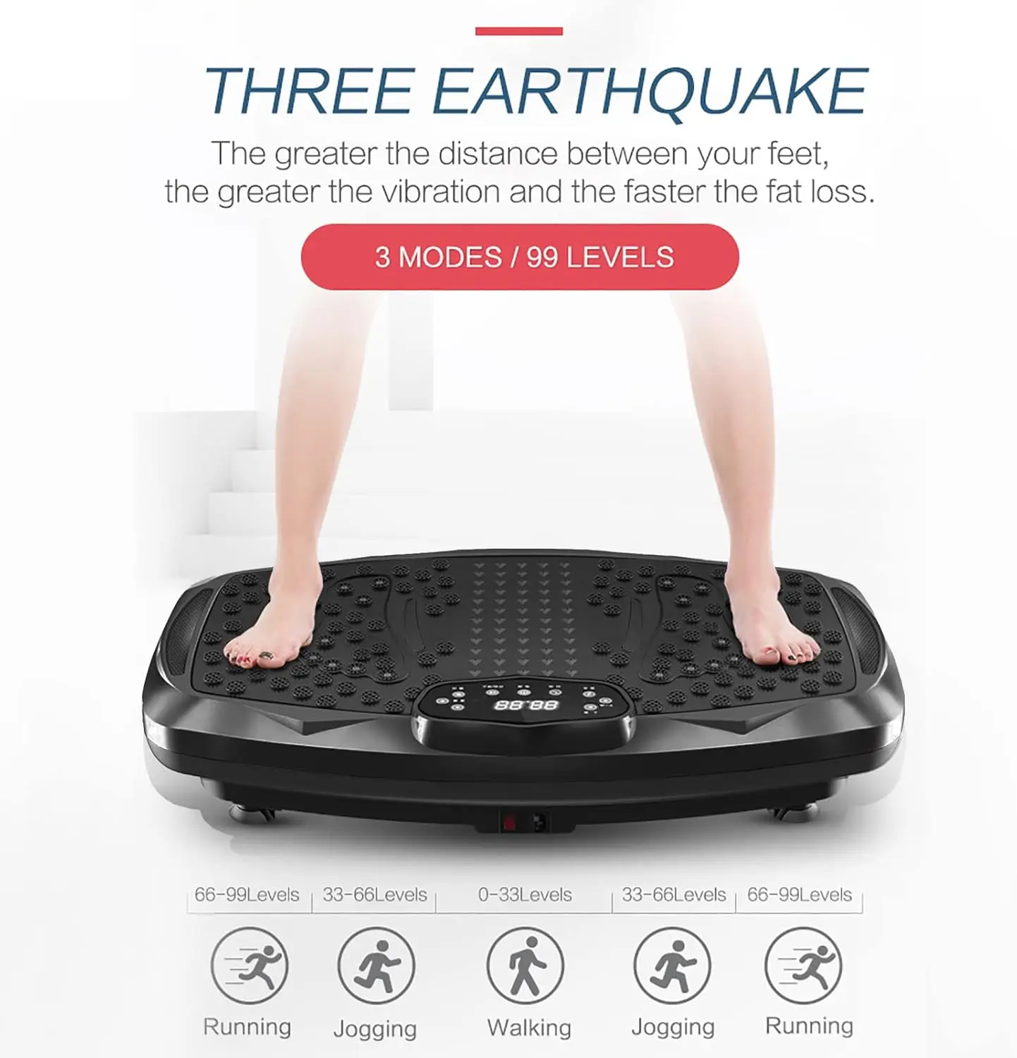 Vibration Plate Exercise Machine Whole Body Workout Vibration Fitness Platform for
