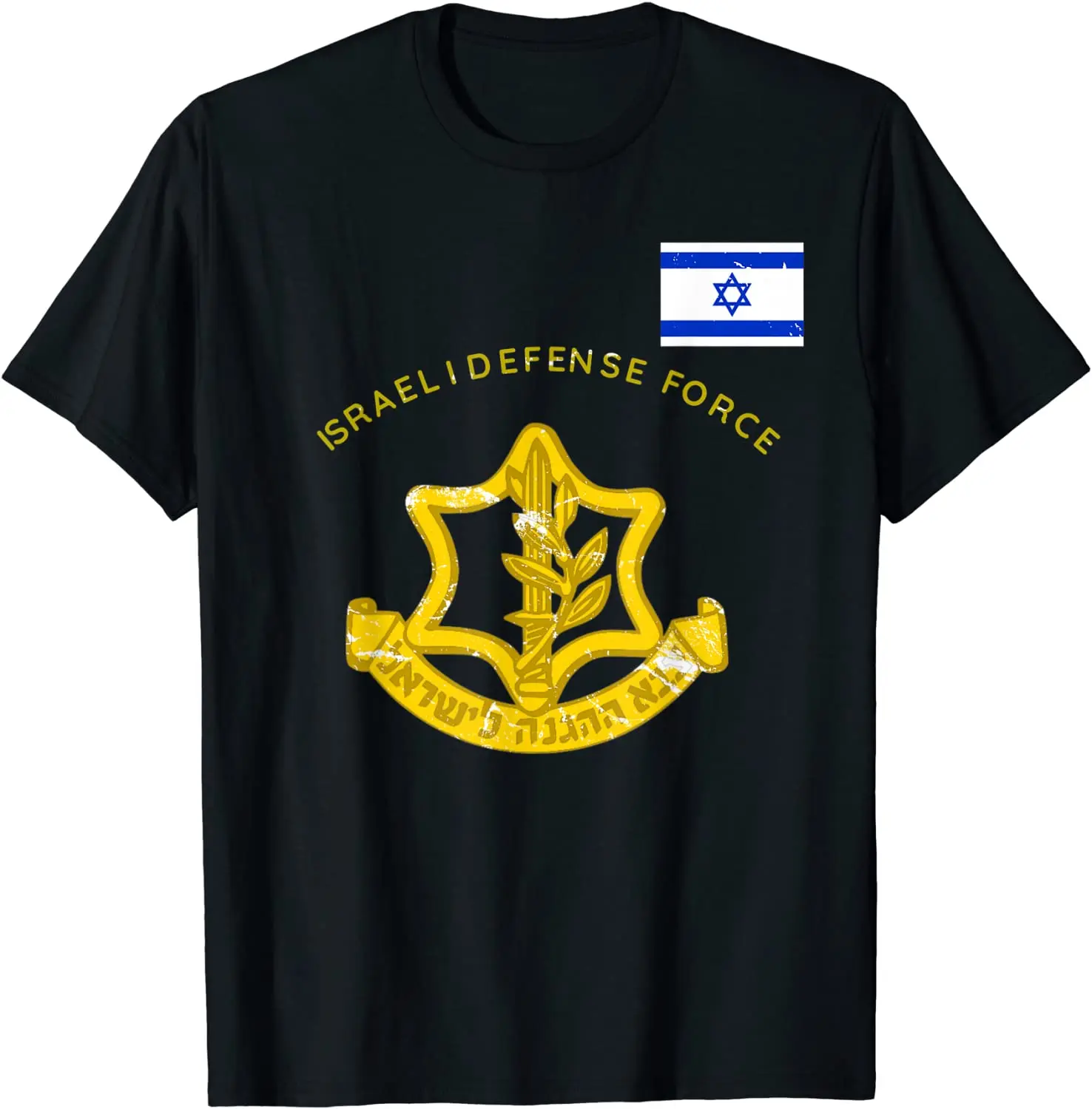 

IDF Israeli Defense Force Vintage Flag T-Shirt Short Sleeve Casual Cotton O-Neck Summer Tees Men Clothing
