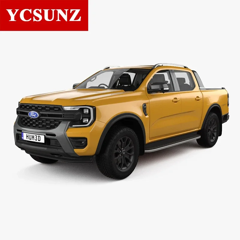 Black Body Cladding For Ford Ranger Wildtrak Sport XLT T9 2022 2023 XLS XL  raptor Double Cab Side Door Trim Car Accessories