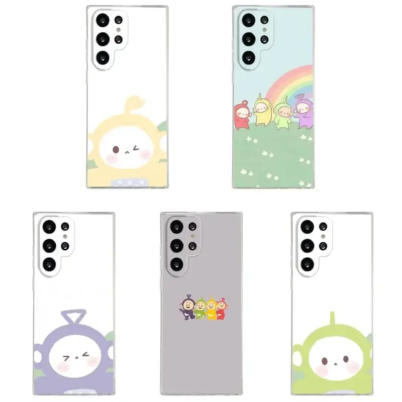 Simpatica Custodia In Silicone Per Telefono T-Teletubbie Per Samsung S30 S23 S21 S22 S20 Ultra S20 Fe Lite S10 S9 S8 Cover Pius Trasparente