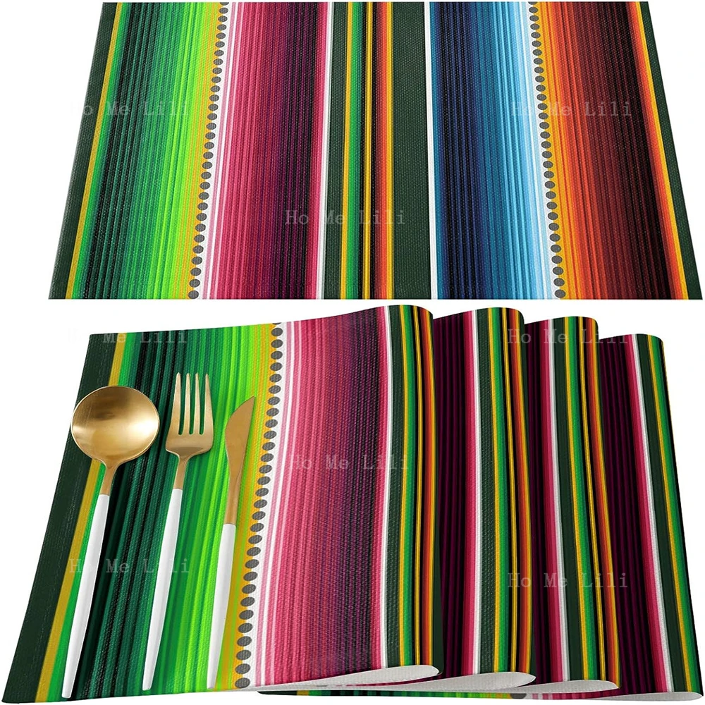 

Мексиканская шелковая подстилка для шарфа, моющаяся, термостойкая, легко чистить красочными полосками