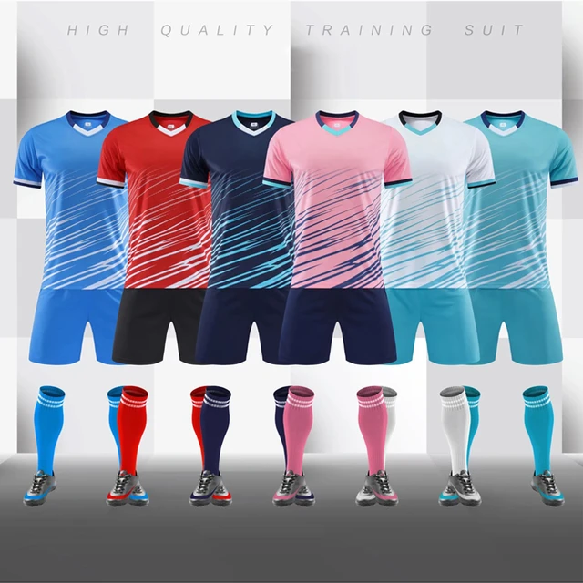 Blank Adult And Kids Soccer Jerseys 20/21 Shirts+shorts Two Pieces Fashion  Tracksuit Uniform Survetement Football Jersey Sets - Soccer Sets -  AliExpress