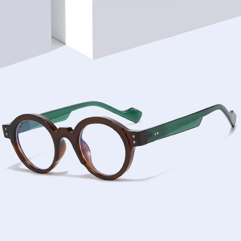 Retro Round Frame Myopia Glasses for Men Anti Blue Light Optical Eyewear Reading Eyeglasses Diopter 0~-600 Can Be Customizable 3