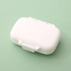 Compact Portable Pill Organizer with 3 - Compartment Storage (White)