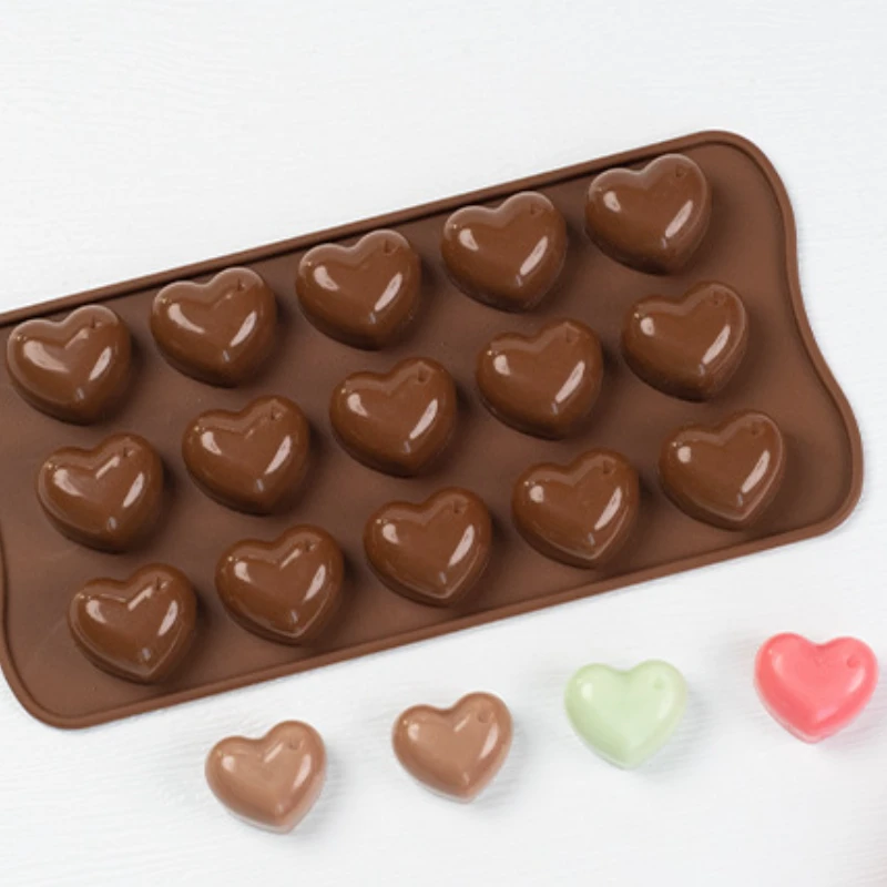 Multi Size Love Silicone Chocolate Mold Heart Candy Jelly Baking Set Ice Cake Mould Candle Soap Making Set Valentine's Day Gifts images - 6