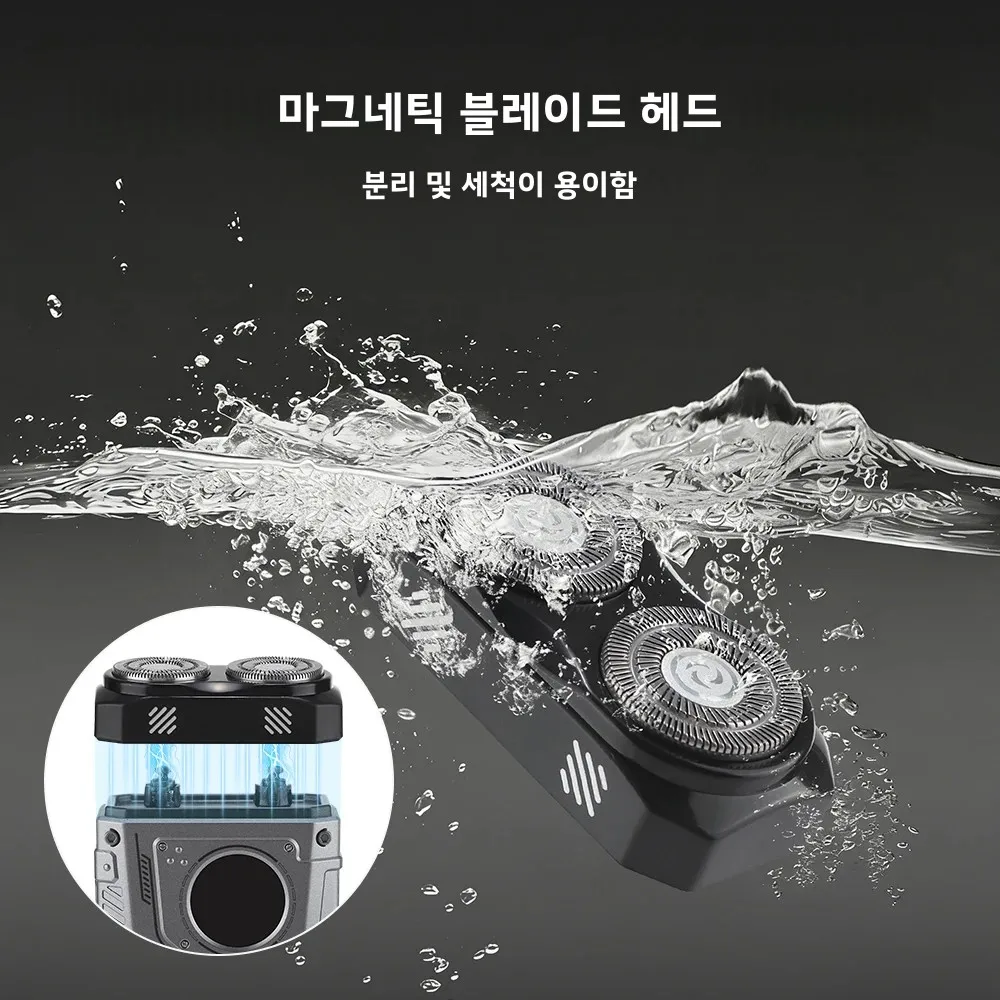 미니 전기 면도기 남성용 플로팅 헤드 세척 가능 USB 충전식 300mAh 배터리 저소음 모터 휴대용 여행 면도기