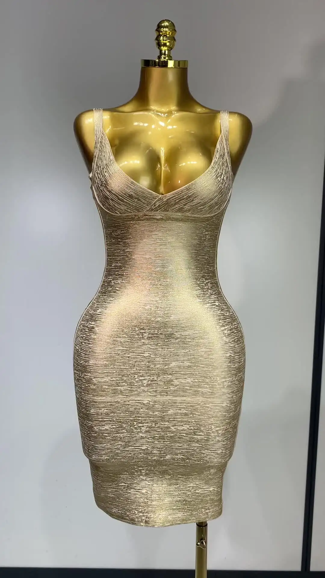 house of cb gold bandage dress Bandage Mini Dress - Rose Gold main image 0
