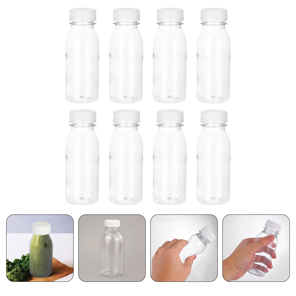 

6/8/10pcs 100ml Plastic Bottles Simple Milk Tea Bottles Beverage Bottle PET Food Grade Beverage Bottle With Lid