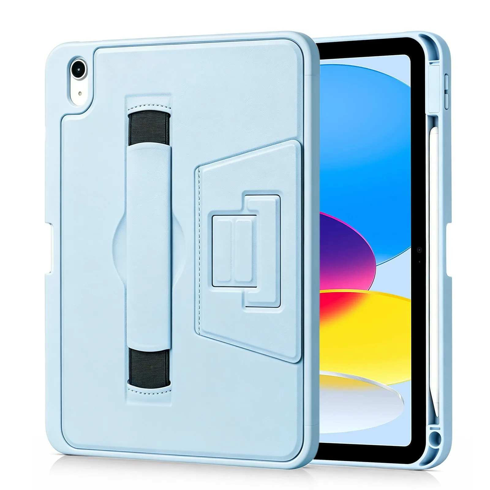 Luxury Leather Tablet Case with Wrist Band Stand