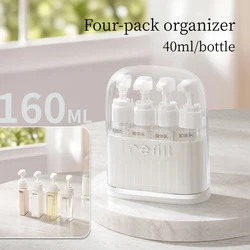 Compact Leakproof Travel Dispenser - 40ml Toiletry Bottle (WHITE)