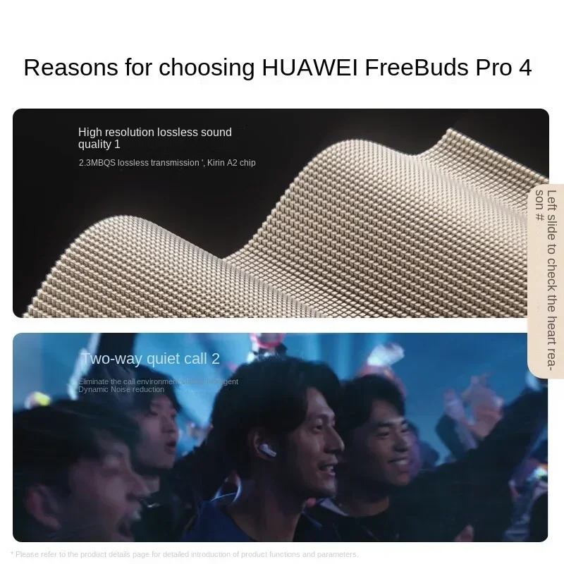 HUAWEI FreeBuds Pro 4 High-resolution lossless sound quality Bluetooth 5.2 Supports active call noise reduction