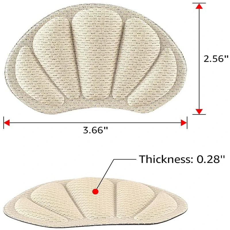 Shoe Insoles Heel Patch Insole Heel Protector Shoe Repair Patches Heel Protector Pads Shoe Repair Patch Heel Insoles Shoe Repair Stickers Heel Cushion Insole Heel Cushion Protector Sneakers High Heel Stickers Heels Protector Adjust Size Half-size Pads Pain Relief Foot Care Pad Sticker for Sport Shoes