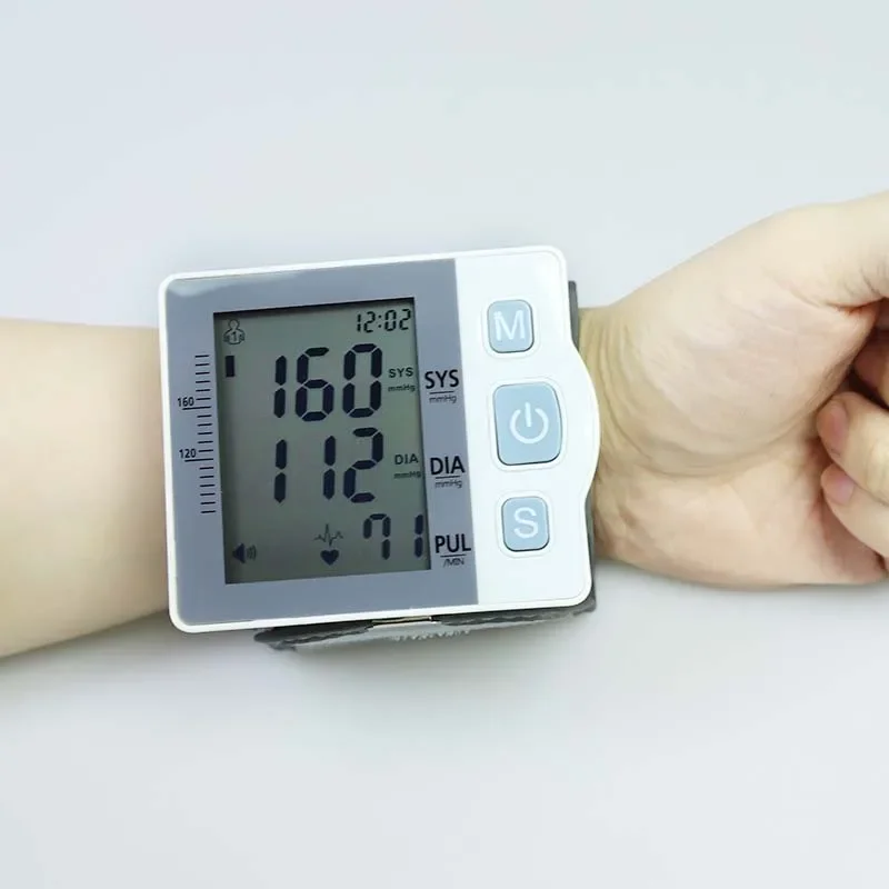 English Voice BP Sphygmomanometer LCD Display Tonometer Tensiometer Digital Blood Pressure Monitors Medical Wrist Device